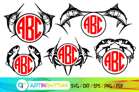 fishing monogram svg bundle SVG Artinrhythm shop 