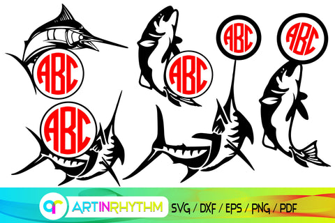 fishing monogram svg bundle SVG Artinrhythm shop 