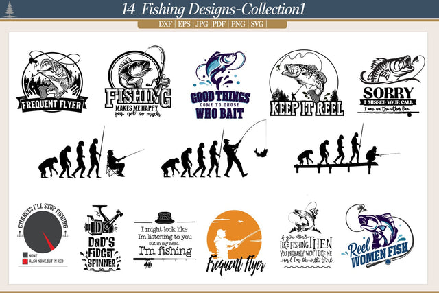 Fishing Quote Bundle SVG AfterTenDesign 