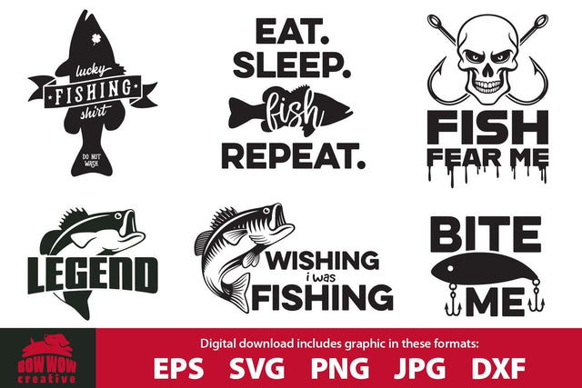 Fishing Quotes Bundle SVG Bow Wow Creative 