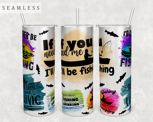 Fishing Quotes Tumbler Wrap, 20 Oz Skinny Tumbler Fishing Sayings Sublimation Design, Seamless Fishing Tumbler PNG Sublimation HappyDesignStudio 