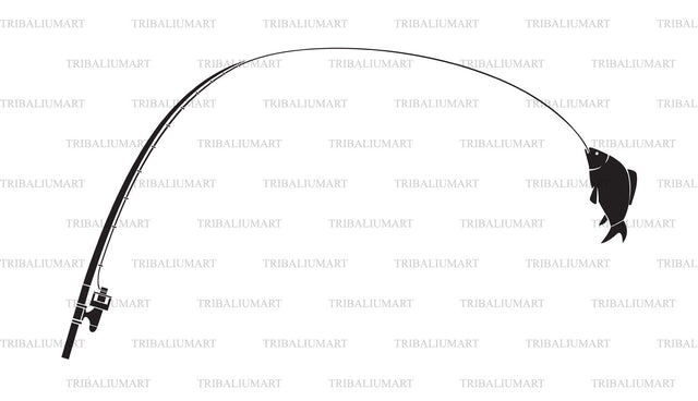 Fishing Rod or Pole SVG TribaliumArtSF 