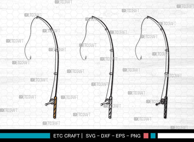 Fishing Rod SVG | Fishing Rod Svg | Fishing Pole Svg | Fishing Hook Svg | Fishing Rod Clipart SVG ETC Craft 