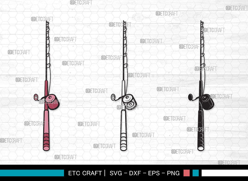 Fishing Rod SVG | Fishing Rod Svg | Fishing Pole Svg | Fishing Hook Svg ...