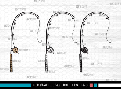 Fishing Rod SVG | Fishing Rod Svg | Fishing Pole Svg | Fishing Hook Svg | Fishing Rod Clipart SVG ETC Craft 