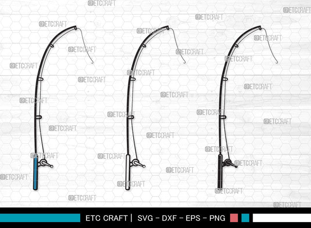 Fishing Rod SVG | Fishing Rod Svg | Fishing Pole Svg | Fishing Hook Svg | Fishing Rod Clipart SVG ETC Craft 
