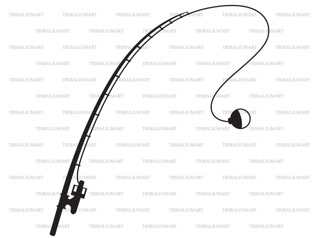 Fishing rod SVG TribaliumArtSF 