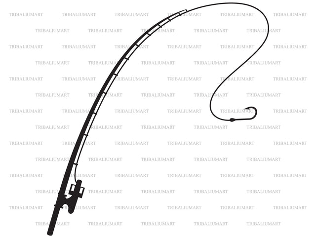 Fishing rod SVG TribaliumArtSF 