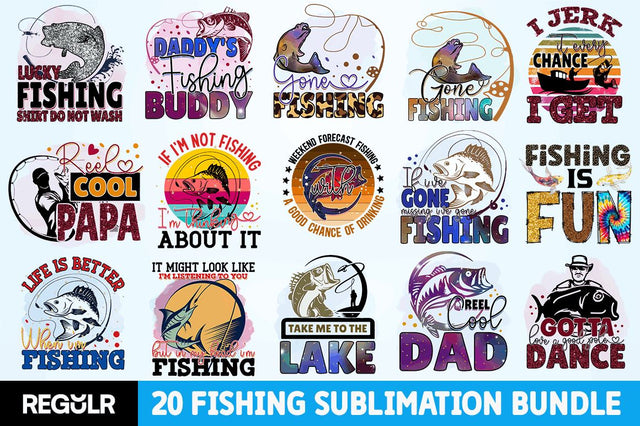 Fishing Sublimation Bundle Sublimation Regulrcrative 