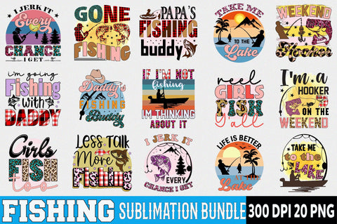 Fishing Sublimation Bundle Sublimation SVGArt 
