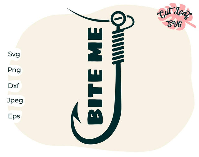 Fishing svg, bite me fishing svg, fish svg, fathers day svg, bass fishing svg, camping svg SVG CutLeafSvg 