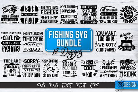 Fishing SVG Bundle| Father’s Day Quotes SVG | Funny Quotes SVG vol.2 SVG Fly Design 