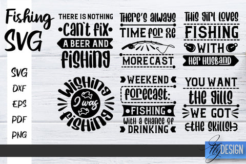 Fishing SVG Bundle| Father’s Day Quotes SVG | Funny Quotes SVG vol.2 SVG Fly Design 