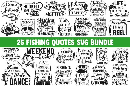 Fishing SVG Bundle, fish svg, bass svg, fish hook svg, lake svg, dad svg, rod svg, pole svg, keeping it reel svg, funny quotes svg, svg file SVG James 