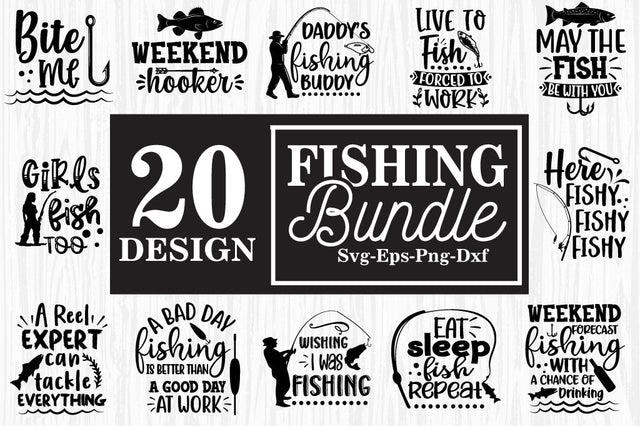 Fishing SVG Bundle, fish svg, bass svg, fish hook svg, lake SVG Svgcraft 