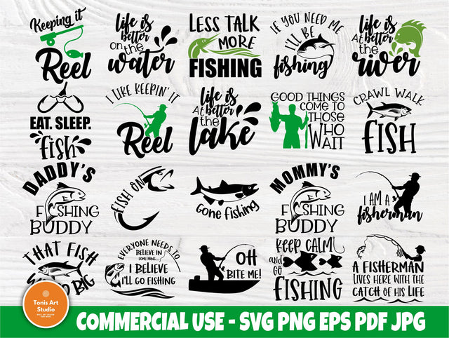 Fishing SVG Bundle, Fisherman Shirt, Bass Cut file SVG TonisArtStudio 