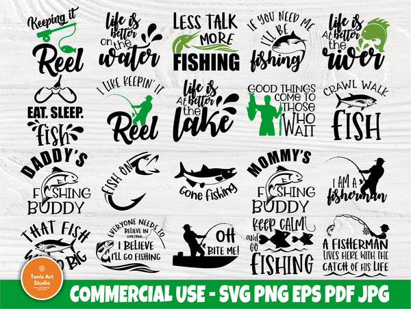 Daddy's Fishing Buddy  Outdoor SVG - So Fontsy