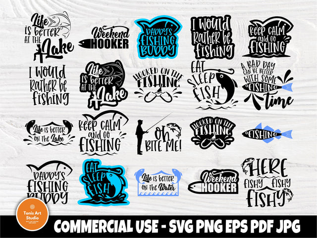 Fishing SVG Bundle, Fisherman Svg, Svg Cut files SVG TonisArtStudio 