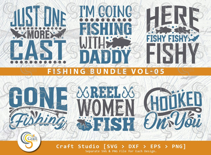 Fishing SVG Bundle, Fishing Rod Svg, Happy Fishing Svg, Fishing Hook Svg, Fishing Quotes, Fishing Cutting File SVG ETC Craft 