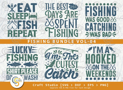 Fishing SVG Bundle, Fishing Rod Svg, Happy Fishing Svg, Fishing Hook Svg, Fishing Quotes, Fishing Cutting File SVG ETC Craft 