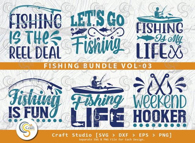Fishing SVG Bundle, Fishing Rod Svg, Happy Fishing Svg, Fishing Hook Svg, Fishing Quotes, Fishing Cutting File SVG ETC Craft 