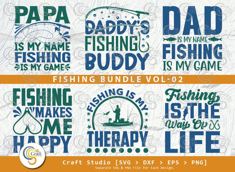 Fishing SVG Bundle, Fishing Rod Svg, Happy Fishing Svg, Fishing Hook Svg, Fishing Quotes, Fishing Cutting File SVG ETC Craft 