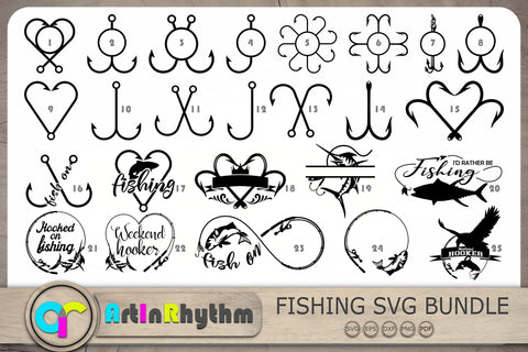 Fishing Svg Bundle, Fishing Svg, Fish Hooks Svg, Bass Fishing Svg SVG Artinrhythm shop 
