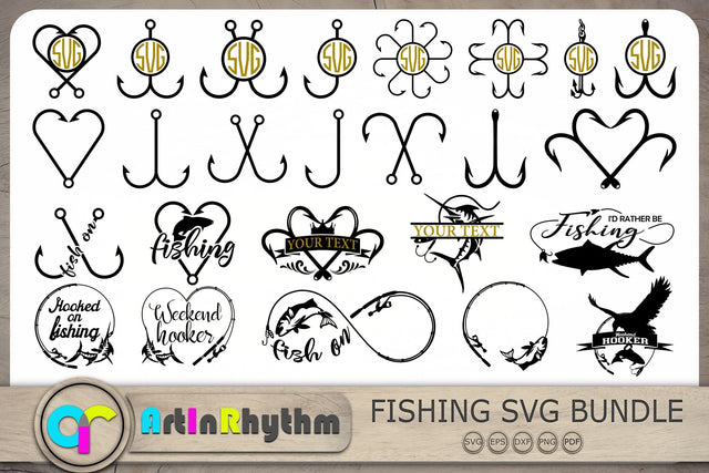Fishing Svg Bundle, Fishing Svg, Fish Hooks Svg, Bass Fishing Svg SVG Artinrhythm shop 