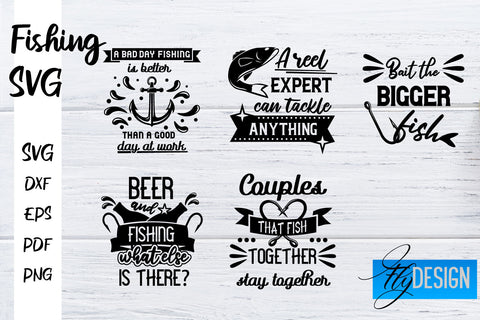 Fishing SVG Bundle | Fishman SVG | Funny Quotes SVG Bundle SVG Fly Design 