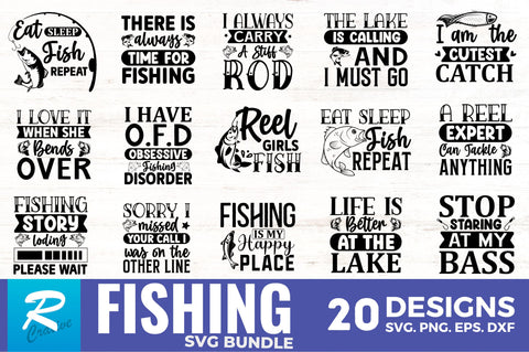 Fishing SVG Bundle SVG Regulrcrative 