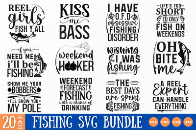 Fishing SVG Bundle SVG Regulrcrative 