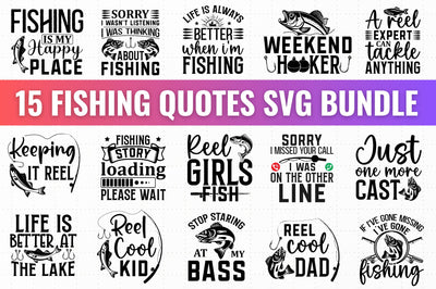 Fishing SVG Bundle SVG Regulrcrative 