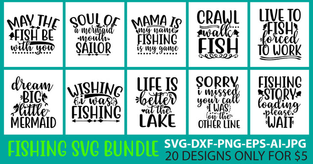 Fishing Svg Bundle SVG Syaman 