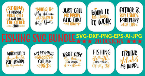 Fishing SVG Bundle SVG Syaman 
