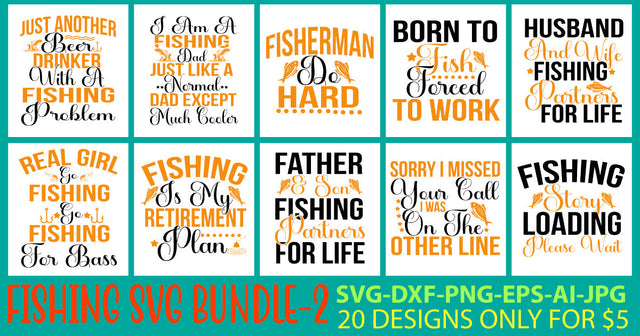 Fishing Svg Bundle Vol. 2 SVG Syaman 
