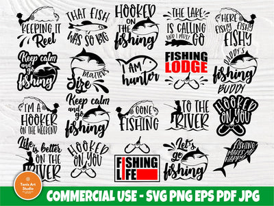 Fishing SVG Cut Files, Fish Svg Bundle, Funny Svg SVG TonisArtStudio 