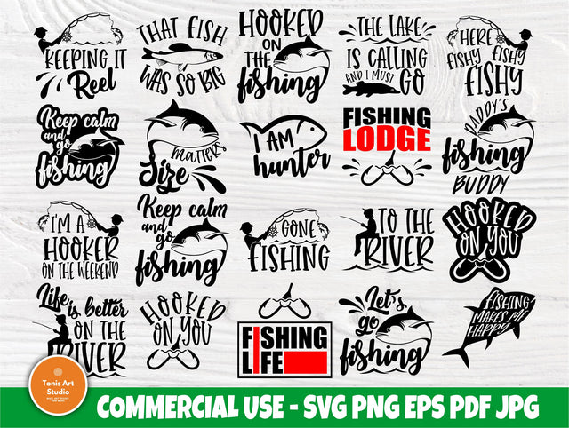 Fishing SVG Cut Files, Fish Svg Bundle, Funny Svg SVG TonisArtStudio 