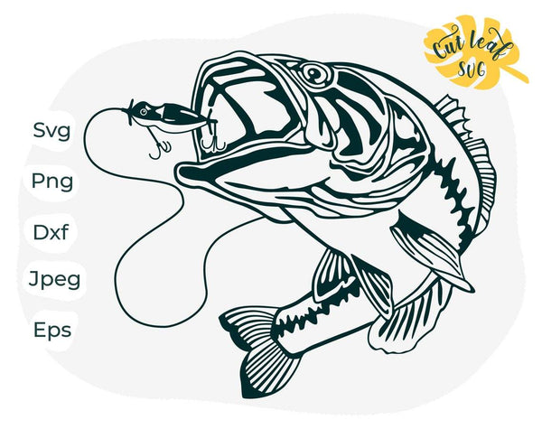 Fishing svg, fish svg, fathers day svg, bass fishing svg, camping svg, fishing lure svg, fishing clipart, fish clipart