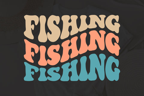 Fishing svg, wavy style svg, EPS PNG Cricut Instant Download SVG Fauz 