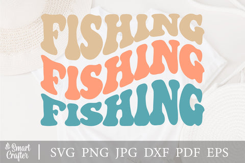 Fishing svg, wavy style svg, EPS PNG Cricut Instant Download SVG Fauz 