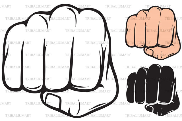Fist punching (Hand hitting) SVG TribaliumArtSF 