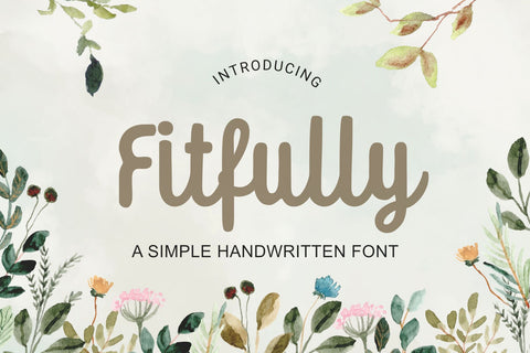 Fitfully - a Marker Script Font Font nhfonts 