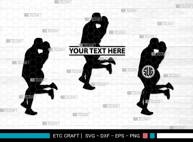 Fitness Couple Monogram, Fitness Couple Silhouette, Fitness Couple SVG, Fitness Svg, Couple Svg, Exercising Svg, SB00361 SVG ETC Craft 