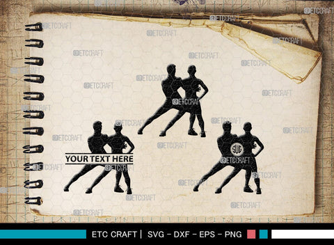 Fitness Couple Monogram, Fitness Couple Silhouette, Fitness Couple SVG, Fitness Svg, Couple Svg, Exercising Svg, SB00361 SVG ETC Craft 