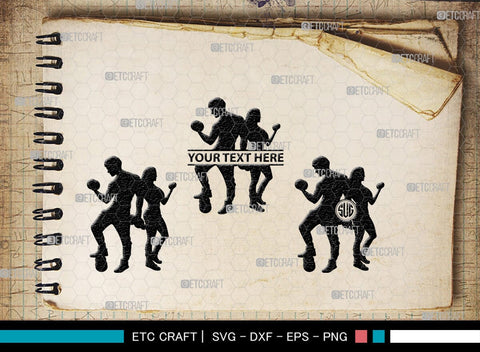 Fitness Couple Monogram, Fitness Couple Silhouette, Fitness Couple SVG, Fitness Svg, Couple Svg, Exercising Svg, SB00361 SVG ETC Craft 