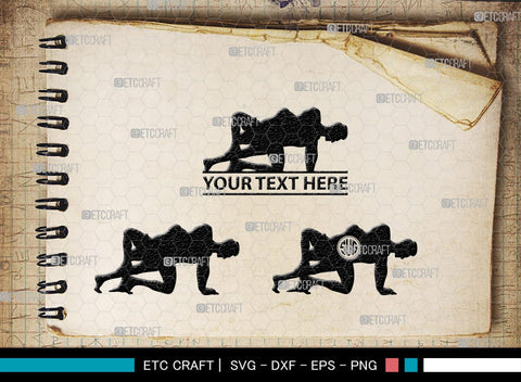 Fitness Couple Monogram, Fitness Couple Silhouette, Fitness Couple SVG, Fitness Svg, Couple Svg, Exercising Svg, SB00361 SVG ETC Craft 