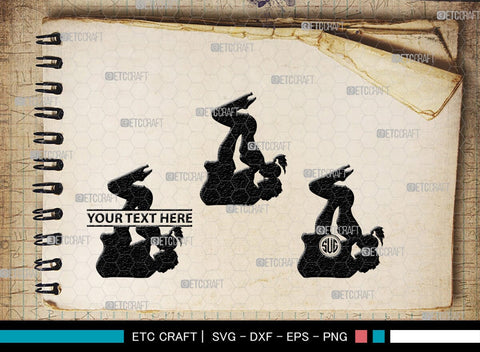 Fitness Couple Monogram, Fitness Couple Silhouette, Fitness Couple SVG, Fitness Svg, Couple Svg, Exercising Svg, SB00361 SVG ETC Craft 