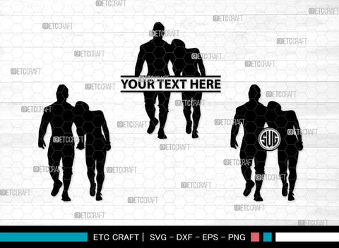 Fitness Couple Monogram, Fitness Couple Silhouette, Fitness Couple SVG, Fitness Svg, Couple Svg, Exercising Svg, SB00361 SVG ETC Craft 