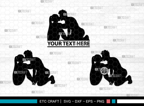 Fitness Couple Monogram, Fitness Couple Silhouette, Fitness Couple SVG, Fitness Svg, Couple Svg, Exercising Svg, SB00361 SVG ETC Craft 