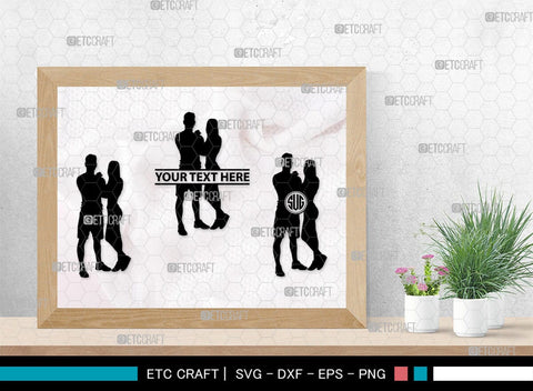 Fitness Couple Monogram, Fitness Couple Silhouette, Fitness Couple SVG, Fitness Svg, Couple Svg, Exercising Svg, SB00361 SVG ETC Craft 